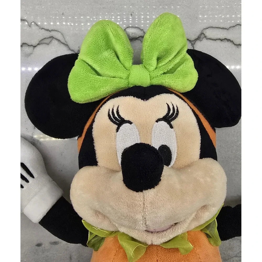 Disney Store Minnie Mouse‎ Pumpkin Halloween Plush Toy Jack O'Lantern Authentic